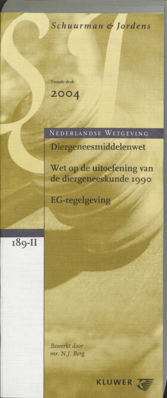 Omslag van Diergeneesmiddelenwet