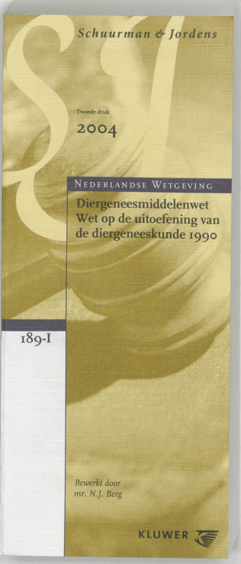 Omslag van Diergeneesmiddelenwet