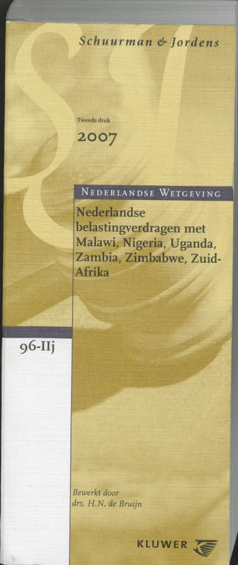 Omslag van Nederlandse belastingverdragen met Malawi, Nigeria, uganda, Zambia, Zinbabwe en Zuid-Afrika