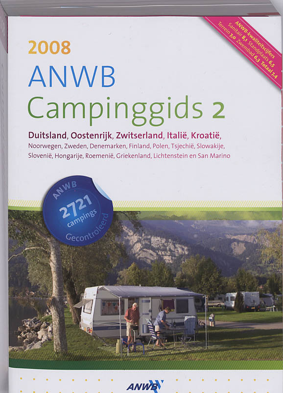 Omslag van ANWB campinggids 2008