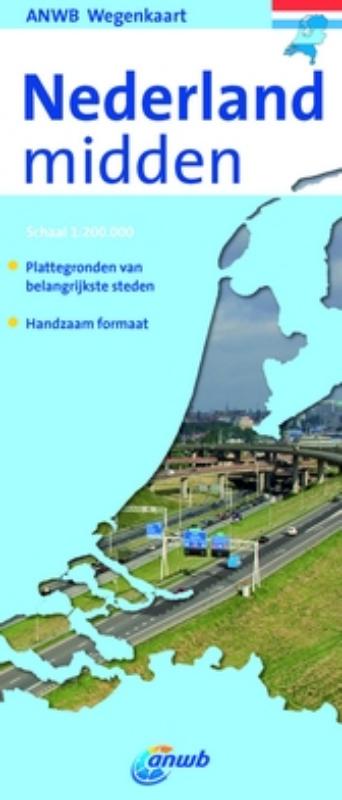 Omslag van Wegenkaart Nederland Midden