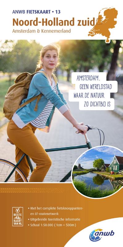 Omslag van Noord-Holland zuid, Amsterdam & Kennemerland 1:50.000