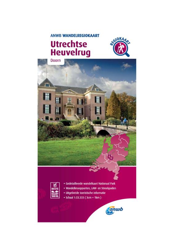 Omslag van Wandelregiokaart Utrechtse Heuvelrug 1:33.333