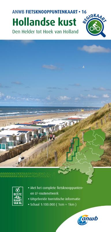 Omslag van Fietsknooppuntenkaart Hollandse kust 1:100.000
