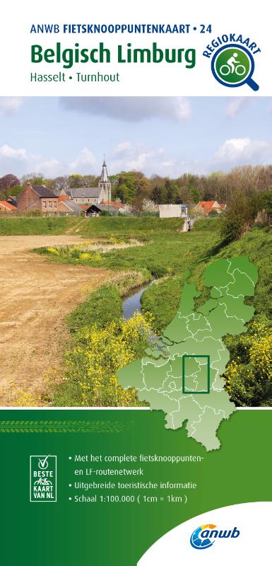 Omslag van Fietsknooppuntenkaart Belgisch Limburg 1:100.000