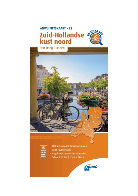 Omslag van Fietskaart Zuid-Hollandse kust noord 1:66.666