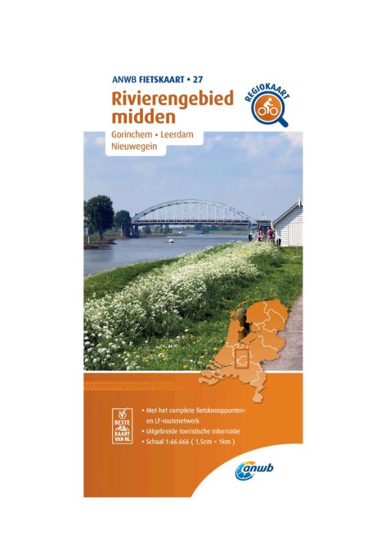 Omslag van Fietskaart Rivierengebied midden 1:66.666
