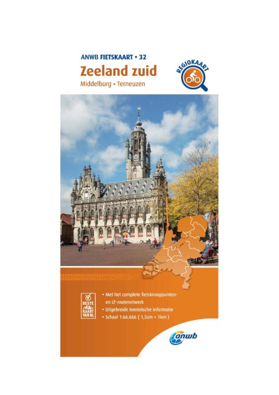 Omslag van Fietskaart Zeeland zuid 1:66.666