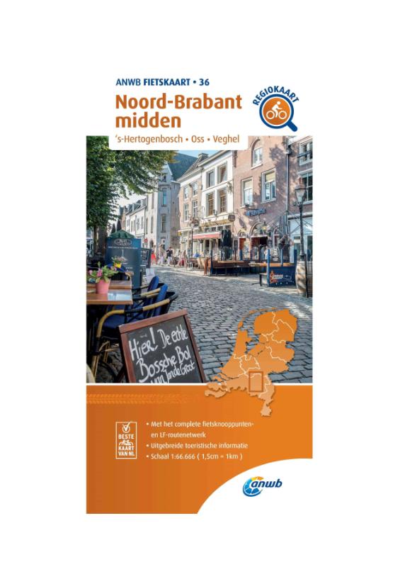 Omslag van Fietskaart Noord-Brabant midden 1:66.666