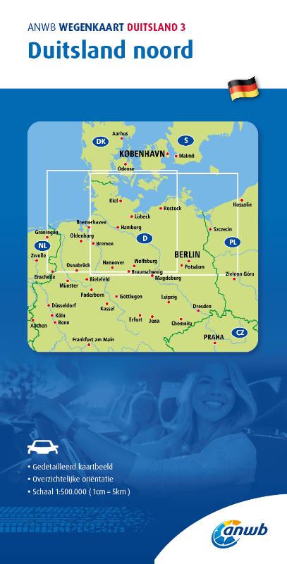 Omslag van ANWB Wegenkaart 3.Duitsland Noord