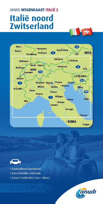 Omslag van ANWB*Wegenkaart Italië 2. Italie-Noord/Zwitserland