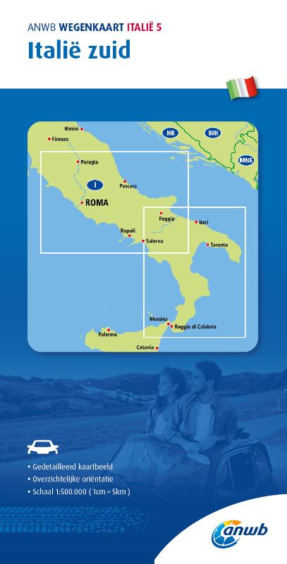 Omslag van ANWB*Wegenkaart Italië 5. Italië-Zuid