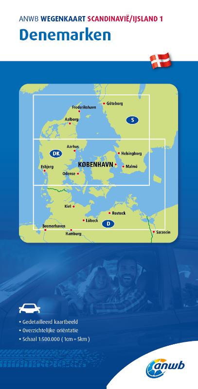 Omslag van ANWB Wegenkaart Scandinavië/IJsland 1. Denemarken