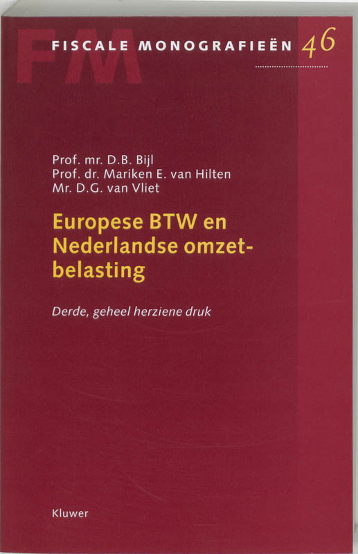 Omslag van Europese BTW en Nederlandse omzetbelasting