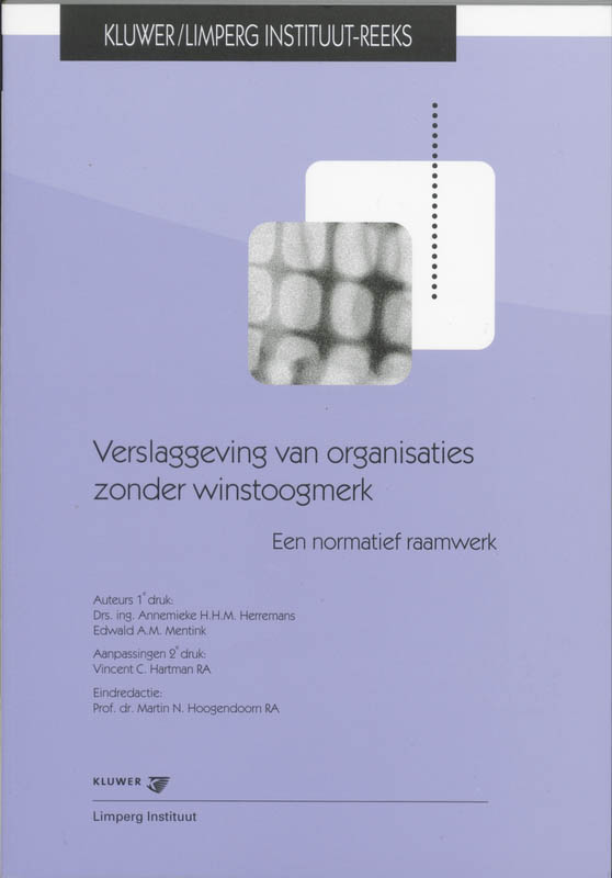Omslag van Verslaggeving van organisaties zonder winstoogmerk