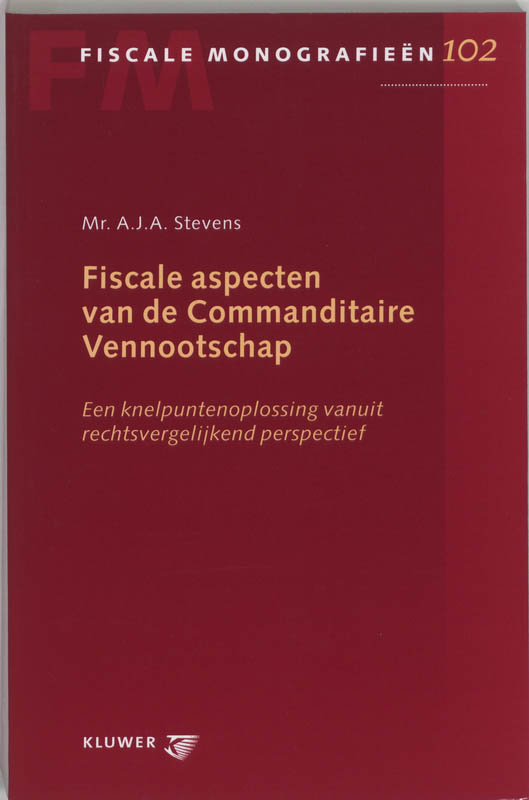 Omslag van Fiscale aspecten van de Commanditaire Vennootschap