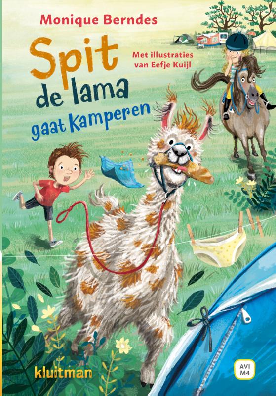 Omslag van Spit de lama gaat kamperen