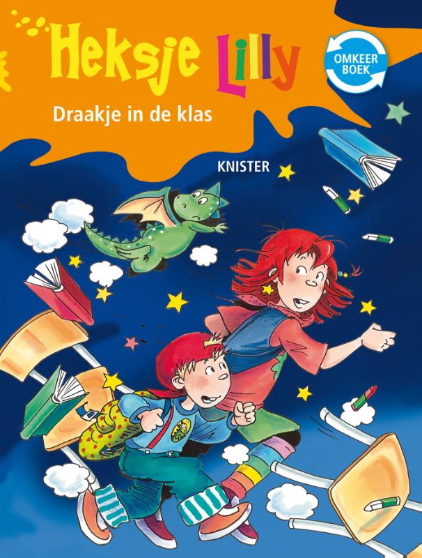 Omslag van Heksje Lilly omkeerboek Rare ridder/Draakje in de klas