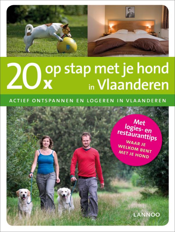 Omslag van 20X op stap met je hond in Vlaanderen
