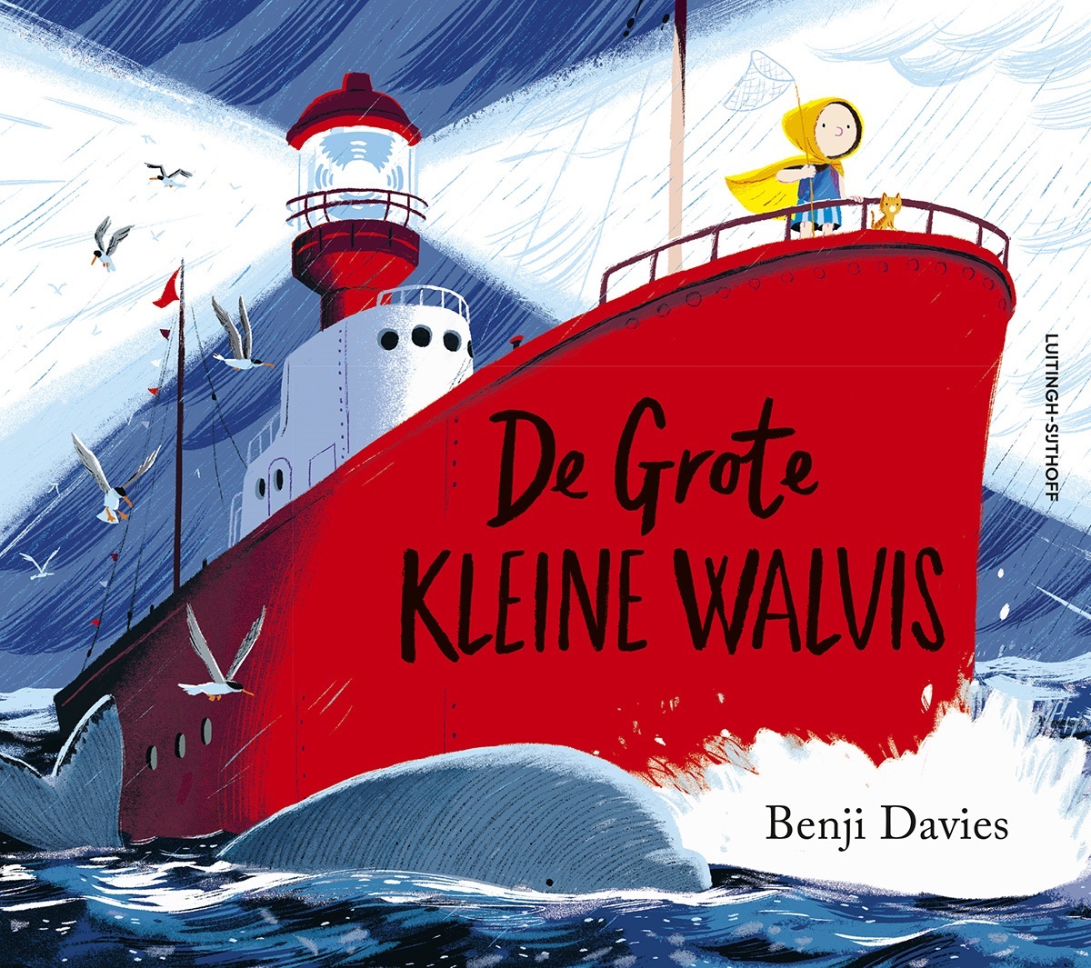 Omslag van De grote kleine walvis - kartonboek