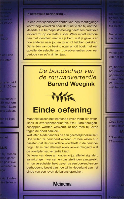 Omslag van Einde oefening
