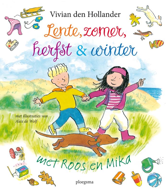 Omslag van Lente, zomer, herfst en winter met Roos en Mika