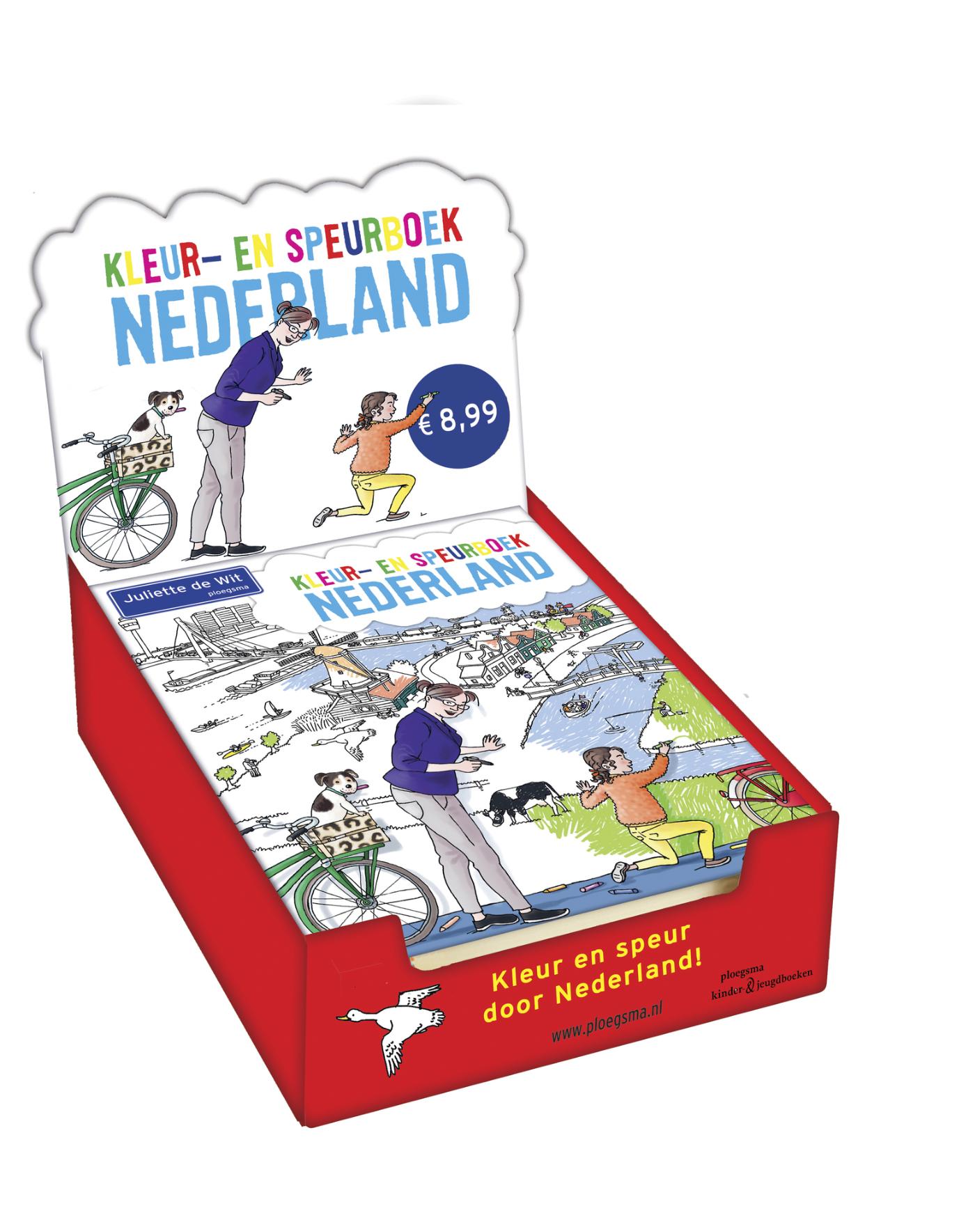 Omslag van Kleur en speurboek nederland display 6 stuks