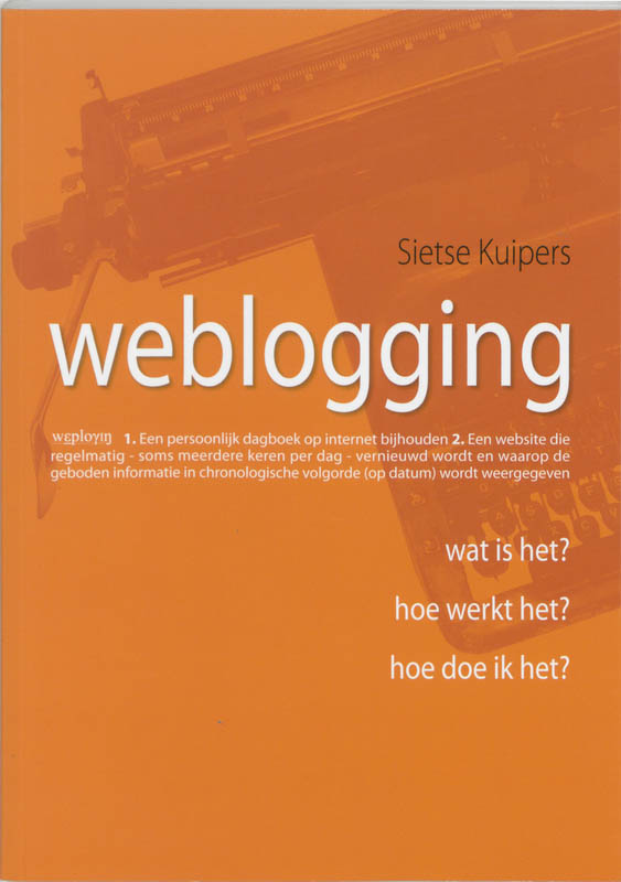 Omslag van Weblogging