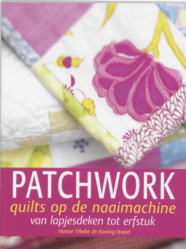 Omslag van Patchwork quilts op de naaimachine