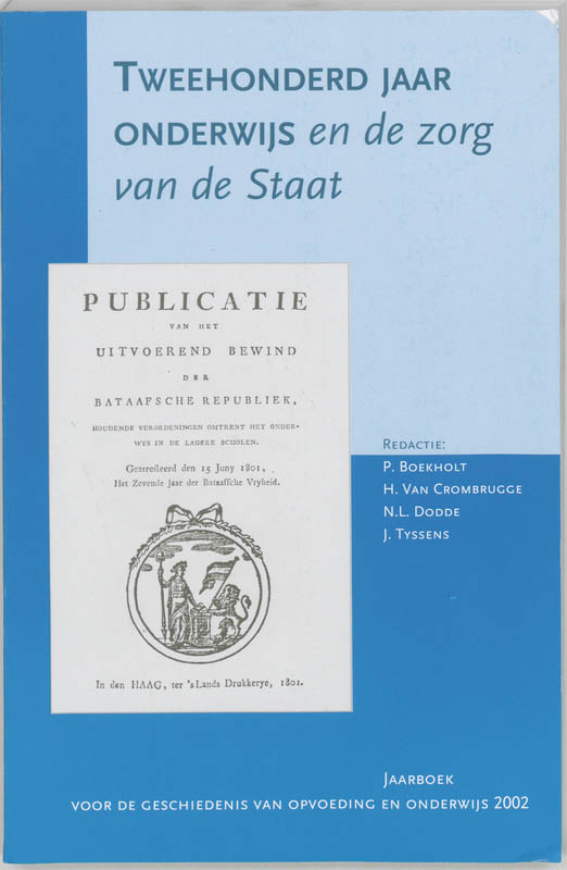 Omslag van Tweehonderd jaar onderwijs en de zorg van de Staat