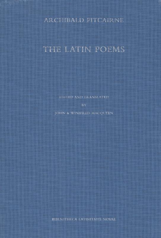 Omslag van Archibald Pitcairne: the Latin Poems