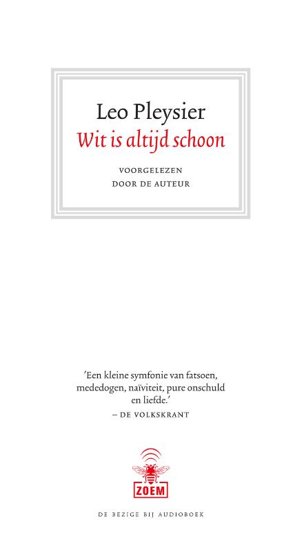 Omslag van Wit is altijd schoon