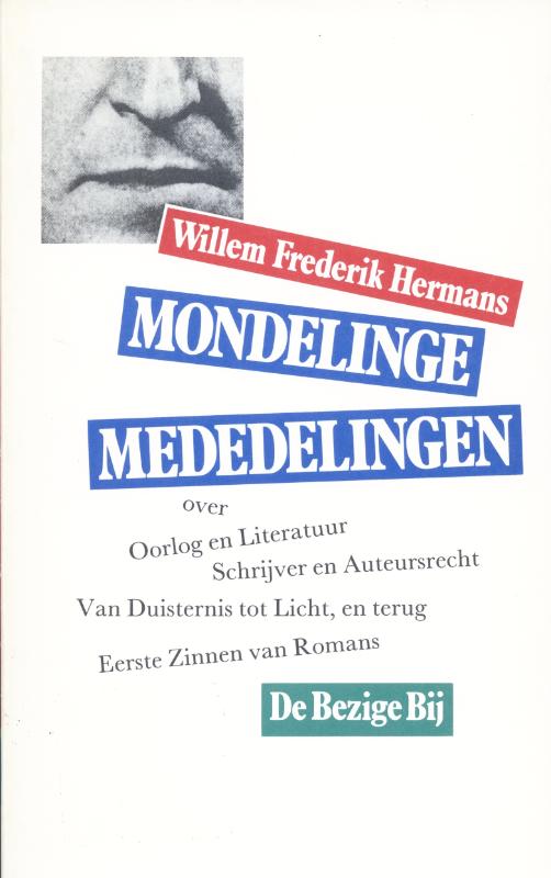 Omslag van Mondelinge mededelingen