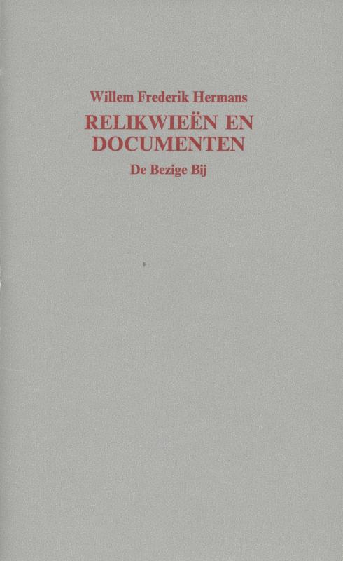 Omslag van Relikwieën en documenten, een toespraak