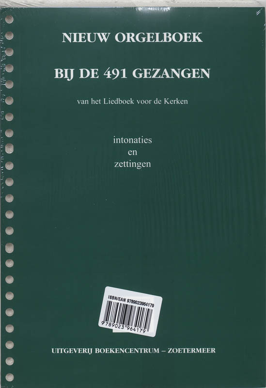 Omslag van Nieuw Orgelboek bij de 491 Gezangen