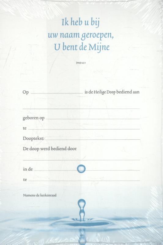 Omslag van Doopkaart 401