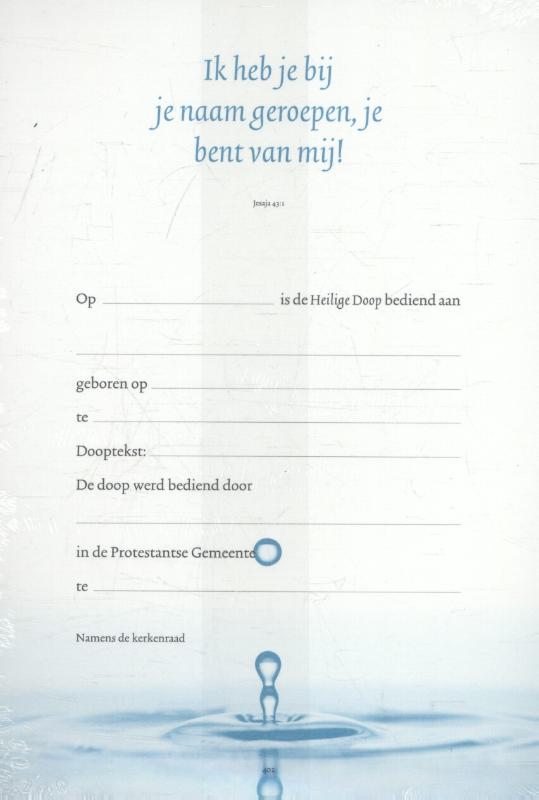 Omslag van Doopkaart 402
