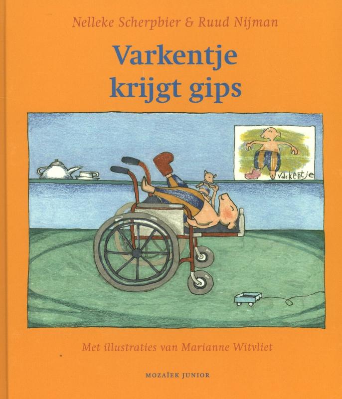 Omslag van Varkentje krijgt gips