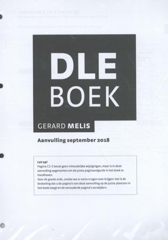 Omslag van DLE Boek: Aanvulling september 2018