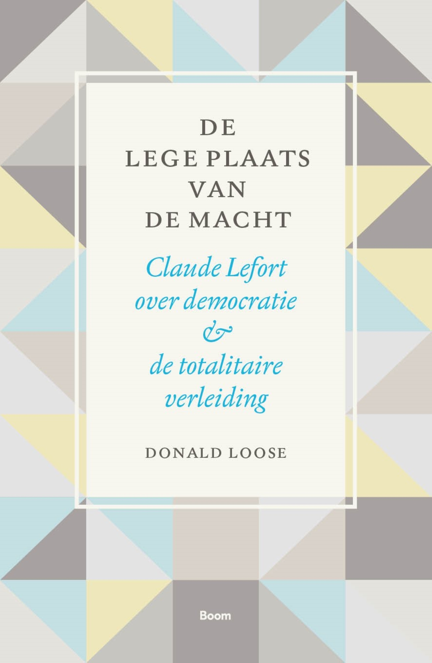 Omslag van De lege plaats van de macht