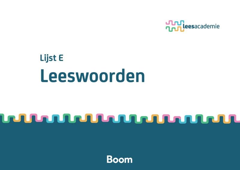 Omslag van Leeswoordenlijst: Pakket E