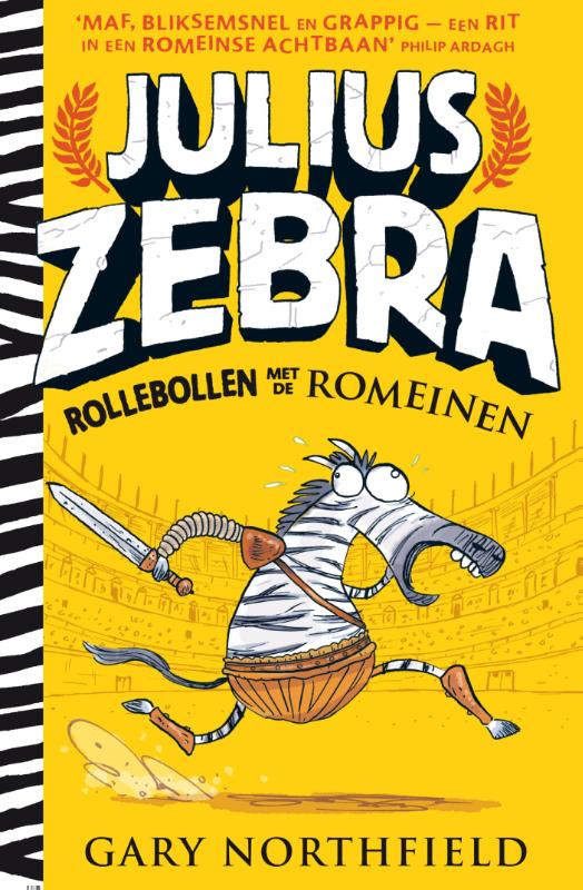Omslag van Julius Zebra - 1 Rollebollen met de Romeinen - 5 ex met standee