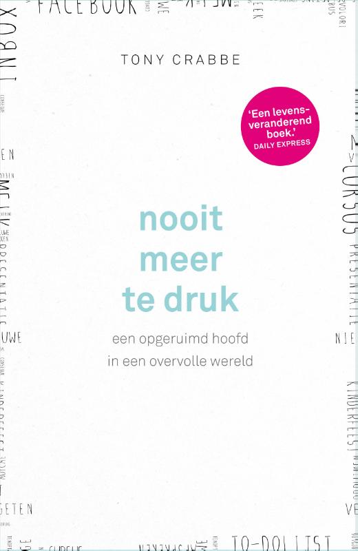 Omslag van Nooit meer te druk