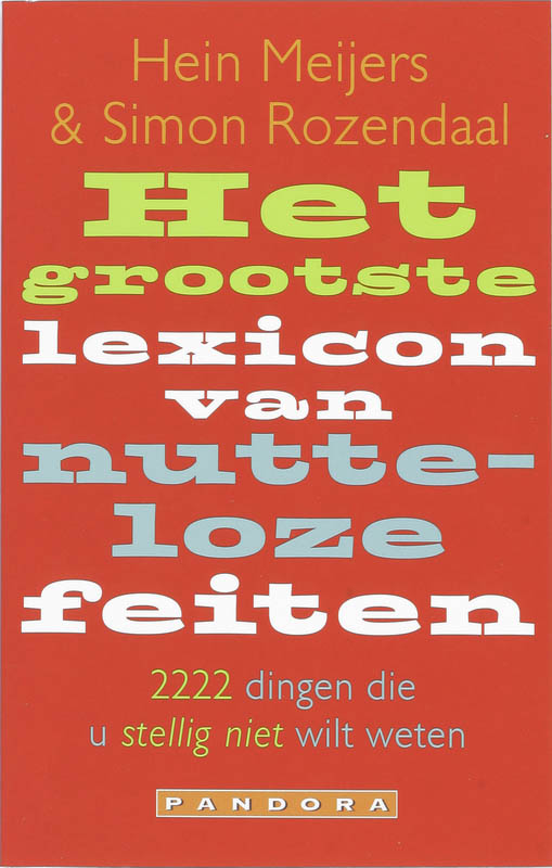 Omslag van Grootste lexicon van nutteloze feiten