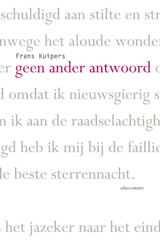 Omslag van Geen ander antwoord