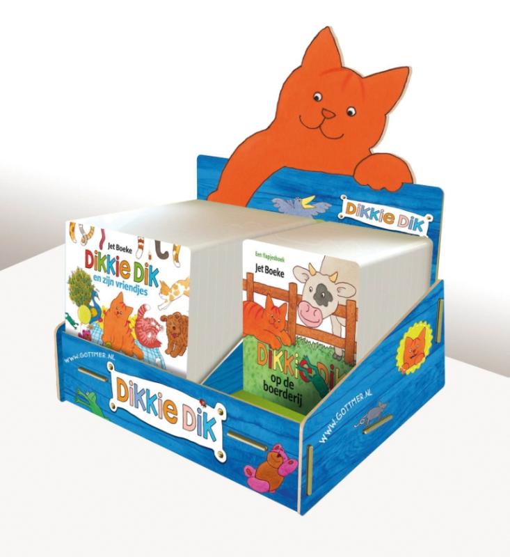 Omslag van Dikkie Dik houten display (gevuld met 40 boeken)