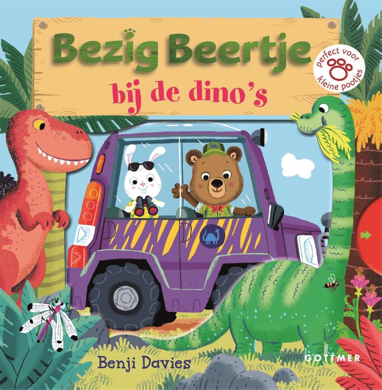 Omslag van Bezig Beertje bij de dino's