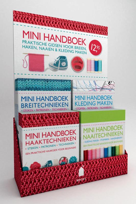 Omslag van Display mini handboek breien, haken, naaien en kleding maken