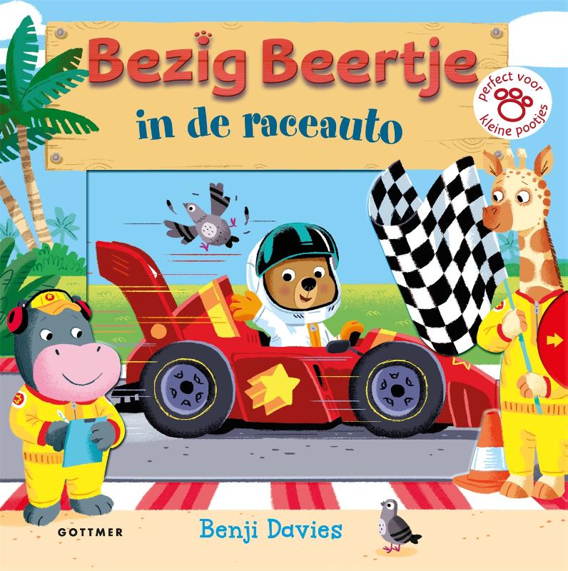 Omslag van Bezig Beertje in de raceauto
