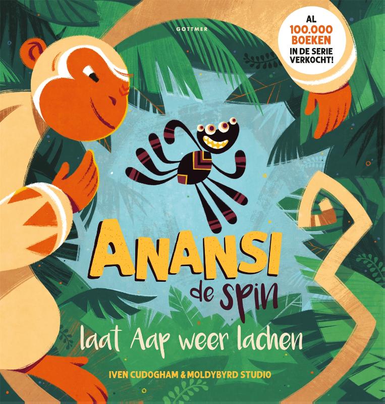 Omslag van Anansi de spin laat Aap weer lachen